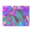 Psychedelic Leaves postcards