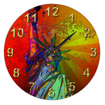 Psychedelic NYC Rainbow Colour Statue of Liberty 1