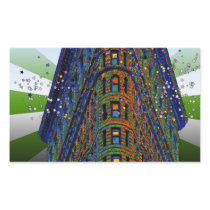Psychedelic NYC: Top of the Flatiron Building B1 Rectangle Stickers