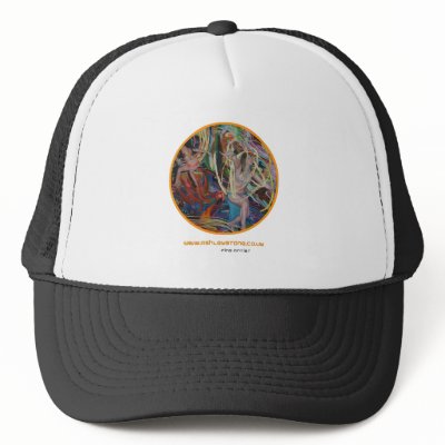 Psychedelic oil painting trucker hats by ashstone