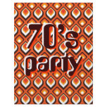 Psychedelic Orange Seventies party Flyer