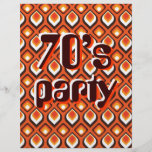 Psychedelic Orange Seventies party Flyer