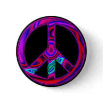 Psychedelic Peace Buttons