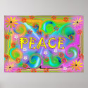 Psychedelic Peace Poster posters