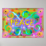 Psychedelic Peace Poster posters