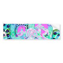 Psychedelic Peace Sign Bumper Stickers