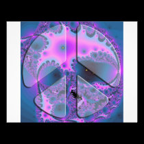 psychedelic peace sign invitations