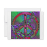 psychedelic peace sign invitations