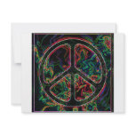 psychedelic peace sign invitations
