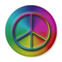 Psychedelic Peace Sign magnets