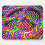 Psychedelic Peace Sign Mousepads