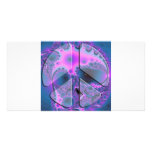 psychedelic peace sign custom photo card