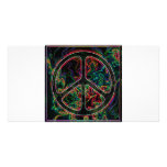psychedelic peace sign photo cards
