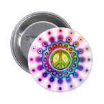 PSYCHEDELIC PEACE SIGN PINS