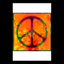 psychedelic peace sign poster posters