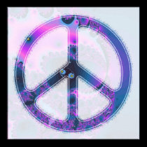 psychedelic peace sign poster posters