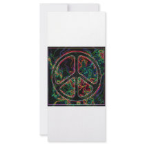 psychedelic peace sign rack cards