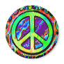 Psychedelic Peace Sign Refrigerator Magnet