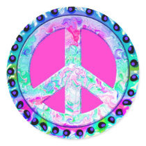 Psychedelic Peace Sign Sticker