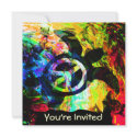 Psychedelic Peace Turtle Invitations