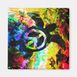 Psychedelic Peace Turtle Magnets