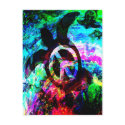 Psychedelic Peace Turtle Notes Card postcards