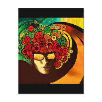 psychedelic pop art postcard