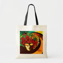 psychedelic pop art tote bag