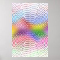 Psychedelic Poster: Abstract Colour Waves