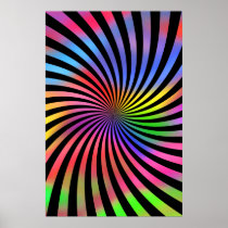 Psychedelic Poster: Multi-Colour Spiral