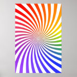 Psychedelic Poster: Rainbow Spiral posters
