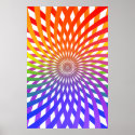 Psychedelic Poster: Rainbow Spiral posters