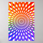 Psychedelic Poster: Rainbow Spiral posters