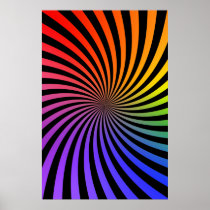 Psychedelic Poster: Rainbow Spiral