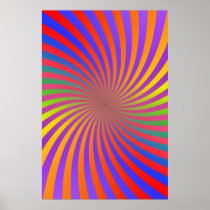 Psychedelic Poster: Rainbow Spiral