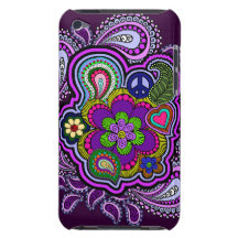 Psychedelic Purple Paisley iPod Case iPod Touch Cases