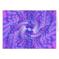Psychedelic Purple Spiral: Greeting Cards