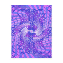 Psychedelic Purple Spiral: Post Cards