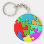 Psychedelic Puzzle Keychains