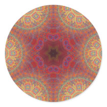 Psychedelic Radial Artwork: Round Sticker