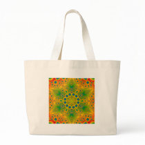Psychedelic Radial Pattern: Canvas Bags