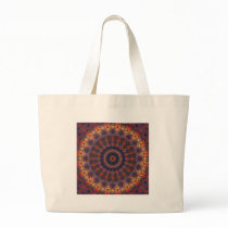 Psychedelic Radial Pattern: Tote Bags