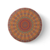 Psychedelic Radial Pattern: Pinback Buttons