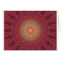 Psychedelic Radial Pattern: Greeting Card