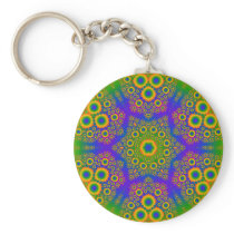 Psychedelic Radial Pattern: Key Chain
