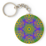 Psychedelic Radial Pattern: keychains