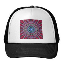 Psychedelic Radial Pattern: Mesh Hat