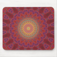 Psychedelic Radial Pattern: Mousemats