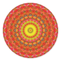 Psychedelic Radial Pattern: Stickers