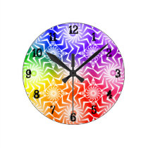 Psychedelic Radial Pattern: Wall Clock wall clocks